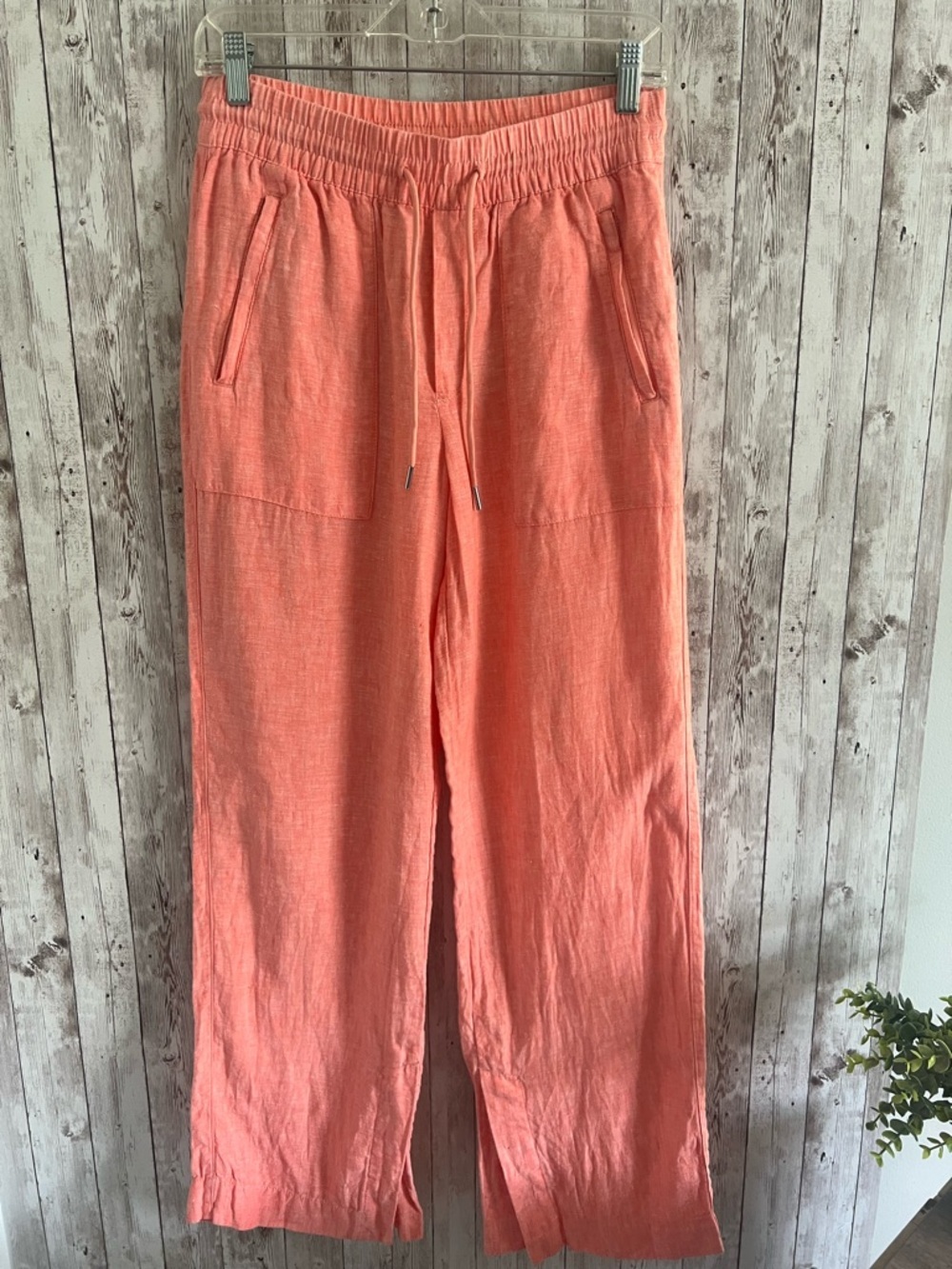Athleta Retreat Linen Wide Leg Pants Comfy Summer Beach Size 2